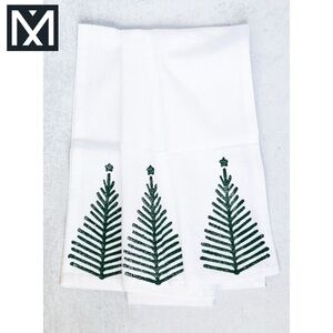 Mended Tea Towel - Christmas Tree, Evergreen